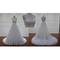 Sheer Gown A-Line Bridal Dress Beads